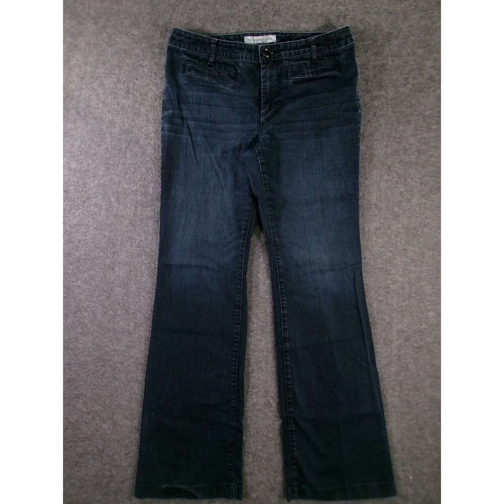 Chico Jeans Womens 0.5 US 6 Blue Platinum Bootcut Dark Wash Classic Casual